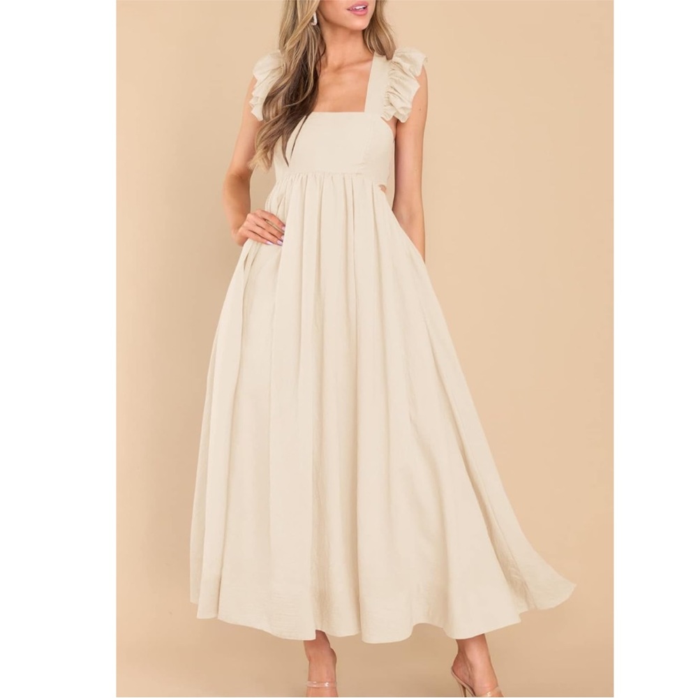 Maxi Dress Bohemian: Effortless & Airy with Pockets Size Medium